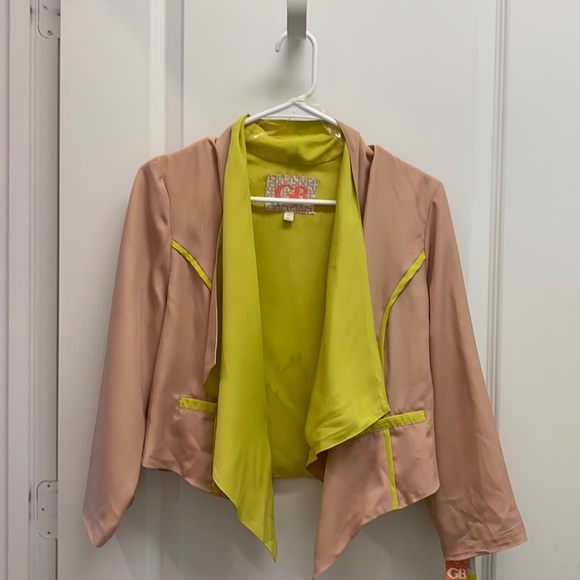 Nude/Neon Yellow, Jacket - Picture 1 of 5